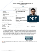 UGC NET Confirmation Page PDF