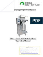 Operation Manual Envasadora Automatica JX021-1 Powder Packaging Machine