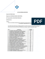 Acta de Entrega Recepción Modelo Definitivo Veris-Indu