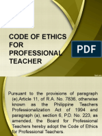 Code of Ethics For Professional Teachers Philippines