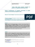 Consideraciones Éticas Sobre Mala Conducta Científica en Investigación en Salud en La República Dominicana