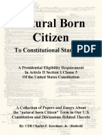 Natural Born Citizen To Constitutional Standards - Some Writings About Same by CDR Charles F. Kerchner, Jr. (Ret)