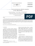 Sintering Behavior and Microwave Dielectric Properties of Nano Alpha-Alumina