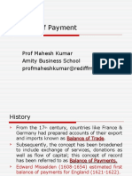 Balance of Payment: Prof Mahesh Kumar Amity Business School