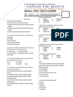 Examen Mensual PFRH Civica y Economía Secundaria