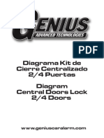 Diagrama de Cierre Centralizado Genius 2 y 4 Puertas