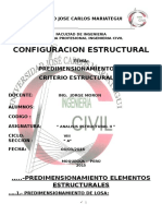 Predimensionamiento de Elementos Estructurales