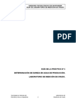 GUIA DE LA PRACTICA No. 5 DETERMINACIÓN DE DUREZA EN AGUA DE PRODUCCIÓN 1