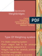 In-Motion Electronic Weighbridges: Complied by Deepesh Sharma Junior Engineer (C&W) Ahmedabad Division, Western Railway