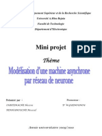 Modélisation D'une Machine Asynchrone Par Réseau de Neurone