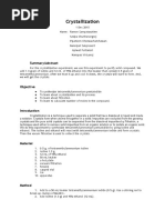 Lab Report Crystallization