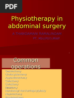 Physiotherapy in Gastrectomy Cholecystectomy