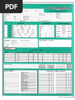 Blank 2nd Ed D&D Priest Character Sheet