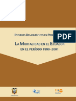 La Mortalidad en El Ecuador en El Periodo 1990-2001