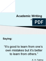 Academic Writing Slides