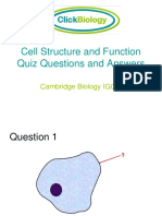 Cell Structure and Function Quiz