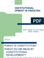 Constitutional Development in Pakistan