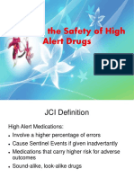 Safety of High Alert Medication