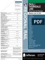 Paoli / Thorndale Line: Saturdays Sundays and Major Holidays