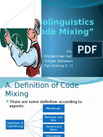 Sociolinguistics COde Mixing