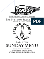 The Preston Brewery Tap: Sunday Menu