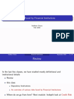 Risks Faced by Financial Institutions: Sudheer Chava Fall 2016