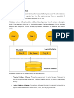 Database Schema: Physical Database Schema This Schema Pertains To The Actual Storage of Data and Its