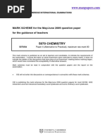 5070 Chemistry: MARK SCHEME For The May/June 2009 Question Paper For The Guidance of Teachers