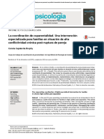 La Coordinación de Coparentalidad Intervención Especializada Familias Alta Conflictividad Crónica Post-Ruptura de Pareja