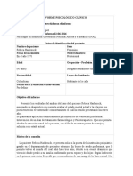 Informe Psicológico Clínico