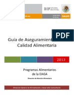 Guía de Aseguramiento de La Calidad Alimentaria 2013