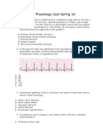 Physiology Quiz Cardiology