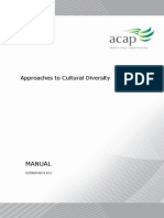 Approaches To Cultural Diversity: Manual