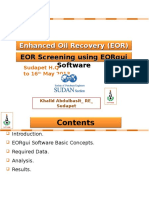 Enhanced Oil Recovery (Eor) Eor Screening Using Eorgui Software