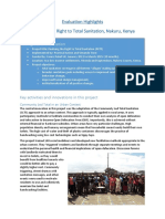 Evaluation Highlights Realising The Right To Total Sanitation, Nakuru, Kenya