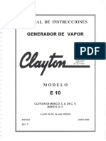 Generador de Vapor Clayton Modelo E10 052016