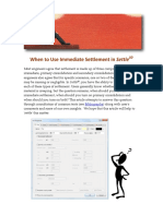 Immediate Settlment Tutorial PDF