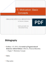 Chapter 5: Motivation: Basic Concepts: Organizational Behavior and Design