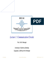 Lecture 1: Communication Circuits: EECS 142