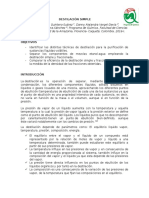 Destilación Simple Informe 4