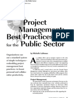 Project Management Best Practice in The Public Sector