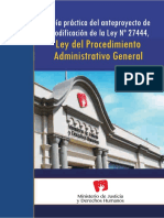 MINJUS DGDOJ Guía Práctica Del Anteproyecto de Modificación de La Ley #27444ok