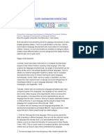 Assessing Language Development in Bilingual Preschool Children Part II: Language Development in Bilingual Children