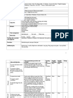 Description of Class Teaching Unit Recent Work Type of Lesson Sources Aims and Objectives Short Term Long Term