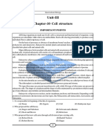 Unit-III Chapter-10 Cell Structure: Important Points