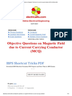 Objective Questions On Magnetic Field Due To Current Carrying Conductor (MCQ) - Electrical4u