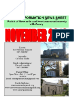 Parish Information News Sheet: Parish of Newcastle and Newtownmountkennedy With Calary