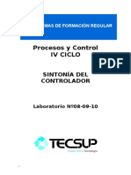 Guia de Laboratorio - Sintonia Del Controlador - Procesos y Control