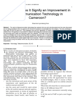 4G or 3G, Does It Signify An Improvement in Telecommunication Technology in Cameroon?