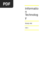 Informatio N Technolog Y: Study Aid